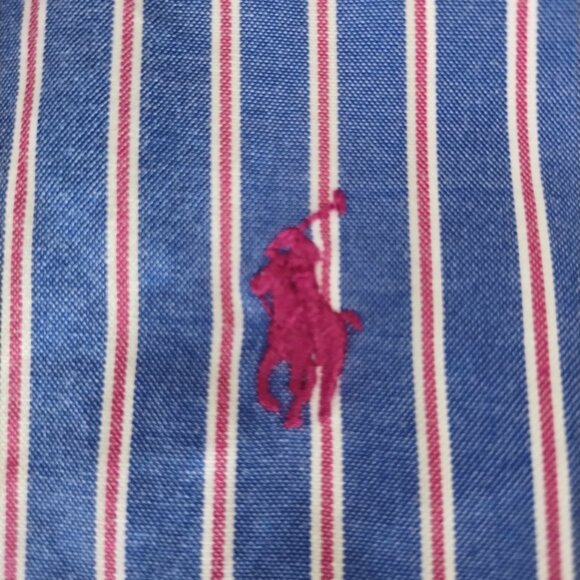 Ralph Lauren RN 41381 Mens Blue Button Down Dress Shirt Size L - Picture 6 of 7